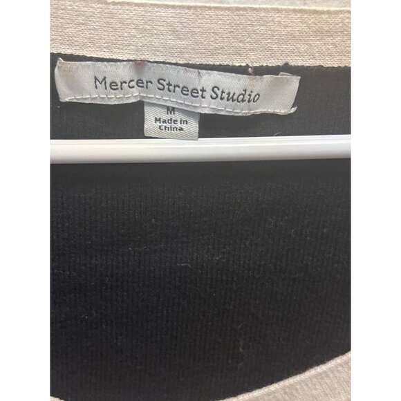 Mercer Street Studio Womens Black & White Sweater Top With Bow Detail Size M - Picture 3 of 10
